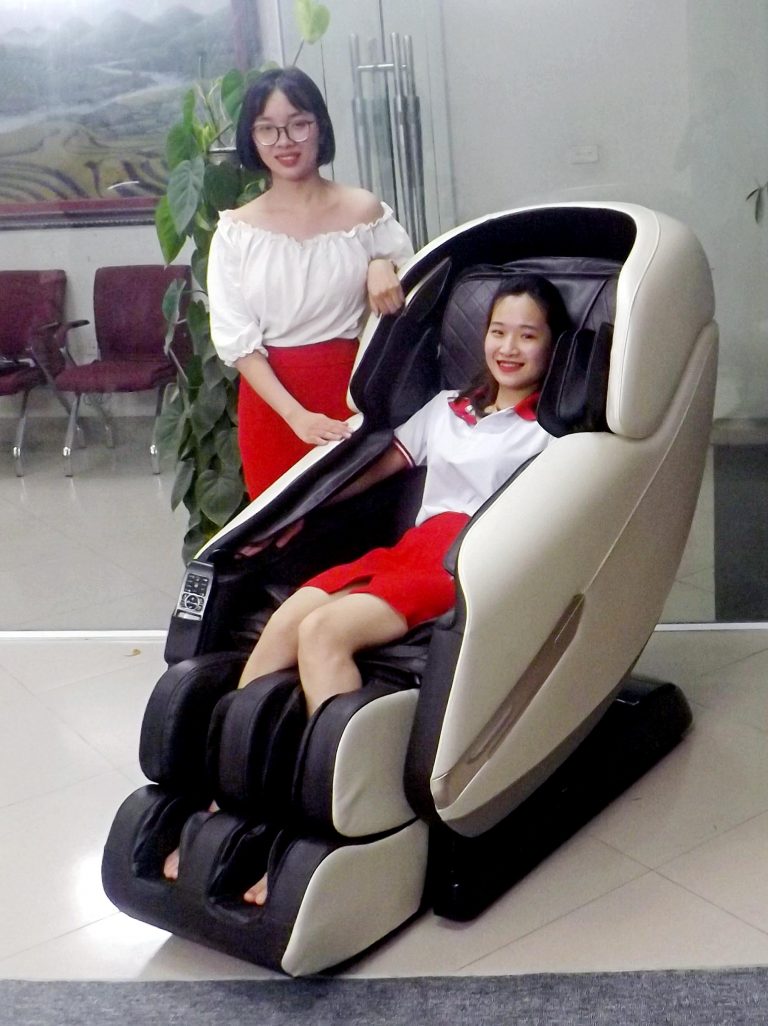 Ghế Massage toàn thân cao cấp 4D MBH model KS-989 màu trắng -đen