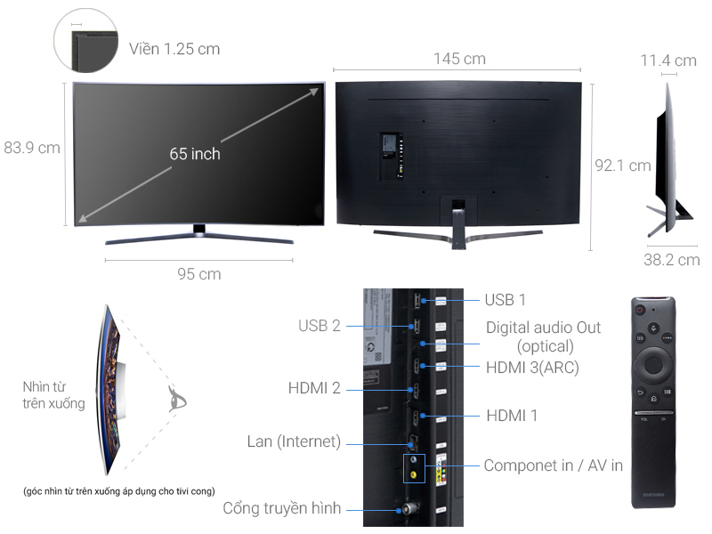 Smart Tivi Cong Samsung 65 inch UA65MU6500