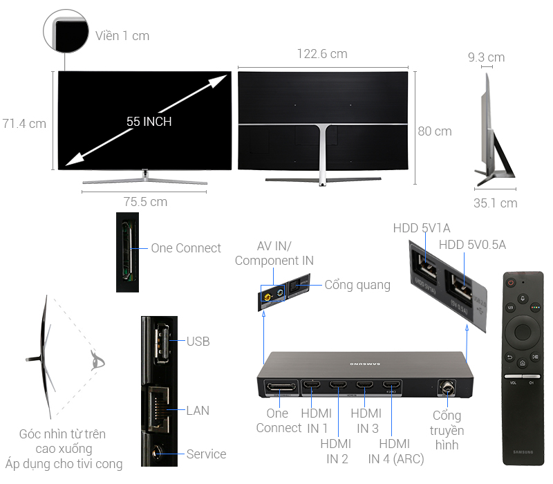 Smart Tivi Cong Samsung 55 inch UA55MU9000