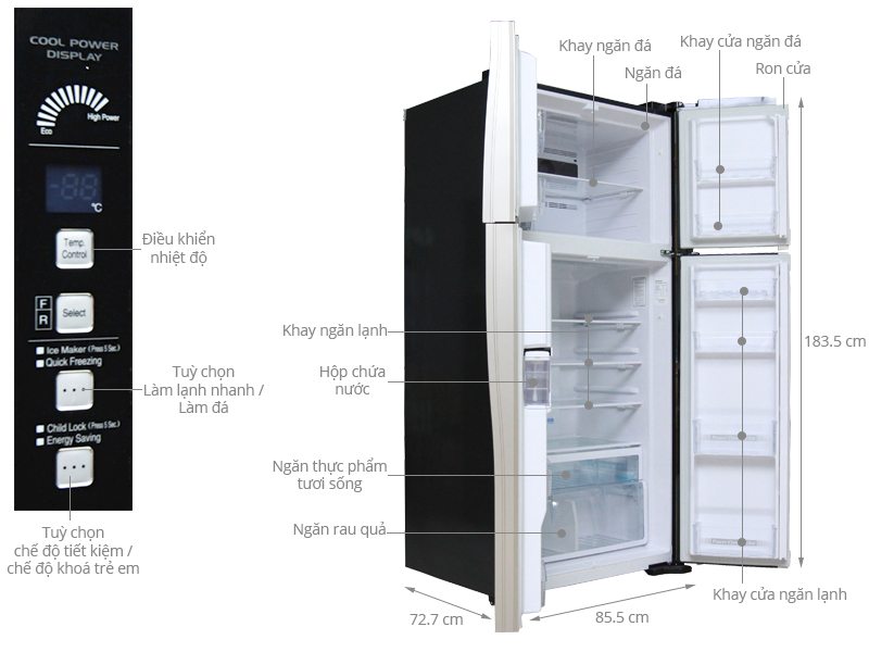 Tủ lạnh Panasonic 188 lít NR-BA228PSVN